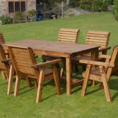 6 Seater Wooden Patio Furniture Set