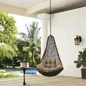 Modway Abate Outdoor Patio Swing Chair Without Stand Black Mocha