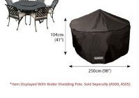 Bosmere Storm Black Circular Patio Set Cover 6 8 Seater