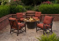 Red Patio Furniture With Fire Pit