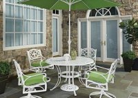 White Patio Table And Chair Set