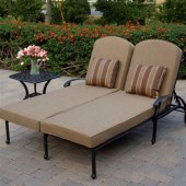 Double Chaise Lounge Patio Chair