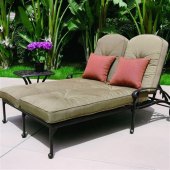 Outdoor Round Double Chaise Patio Lounge Chair